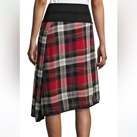 Public School Ilha Plaid High-Waist A-Line Skirt - Picture 3 of 9